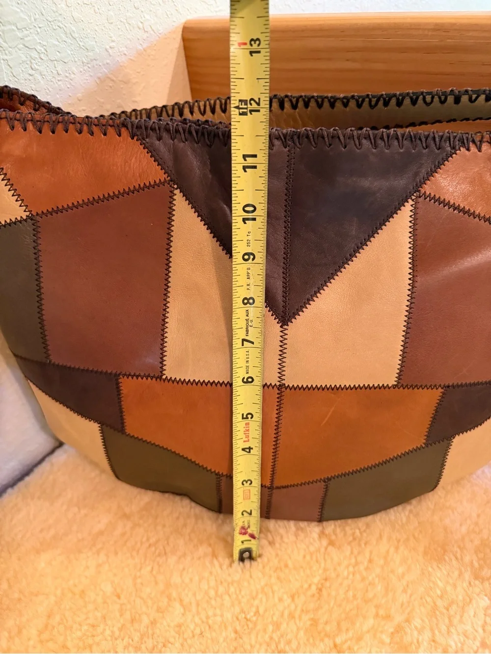 NEW PATRICIA NASH Vincenzo Zig Zag Patchwork Hobo Purse Leather